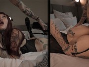 Bubble butt redhead queen in nylon stockings fucks / Angelssex