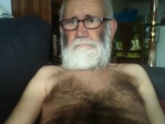 Grandpa Stroking on Webcam