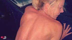 Horny Blonde Slut Gets Her Ass Fucked in the Thunderstorm!!