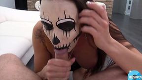 Slutty Babes Fuck on Spooky Halloween Auditions