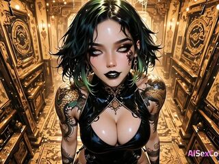 Dragon girl slams her body on thick rod groaning loud as cum gushes across her flexed abs (AI Animation)