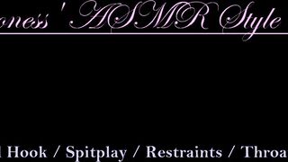 ASMR Storytelling Anal Hook Spitplay Restraints Throatfuck