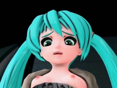 hatsune Miku gets stuffed by a big dick monster in a 3D hentai film