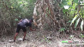 this guy bareback finds himself masturbating in the field while he clears his plantations. this is real public sex. raw