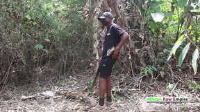 this guy bareback finds himself masturbating in the field while he clears his plantations. this is real public sex. raw