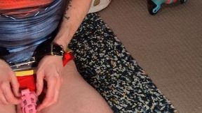 superman caged in chastity and zapped