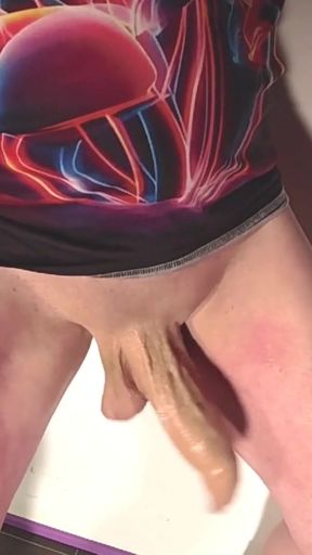 Captivating moment from &quot;Swinging my big oiled uncut cock (slowmotion) 842&quot;