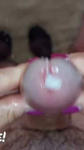 Copy At Home Glans Massage. Can You Last To The End? (Milking-time)   Clip 1