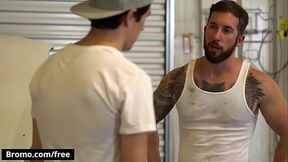Brad Powers with Xavier Ryan at Bareback Bargain Scene 1 - Trailer preview - Bromo