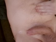 Cumplay - playing with the AFTERMATH of my BIG LOAD!