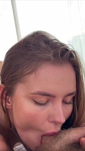 She Caught Me Jerking off and Helped Me Cum