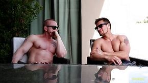 Straight Muscle Jock Friends Suck & Rough Fuck After Tanning