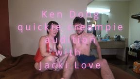 Ken Dong's quickie creampie audition (1080p)
