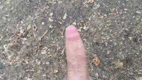 Solo public handjob
