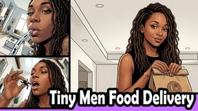 [STORY] Ebony Giantess Vore Feast - Tiny Men Delivered for Dinner POV