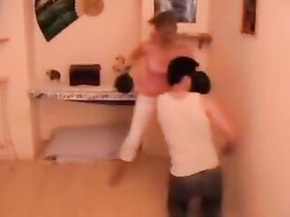 Intense punching and beating of slave