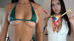Assy Brunette Devours Lacy Underwear, Can't Handle Her Gigantic Assets!