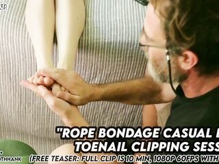 Rope Servitude Casual S&M Toenail Clipping Session