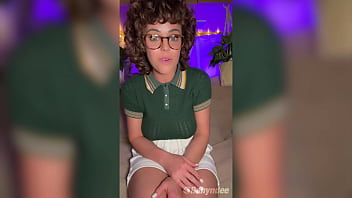 Naughty solo student gets an A from busty teacher