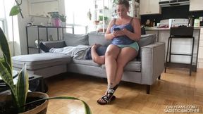 Goddess Allie James - Human Couch: Intense Smothering in Shorts & Thong - (Episode 21) {SD}