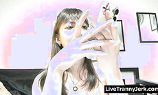 Watch hot she-male play with his cock live on webcam for the first time