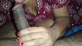 Village girl puts her close friend's penis in her mouth