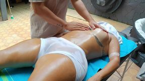 My neighbor&amp;#039;s in massage session (amateur camera)