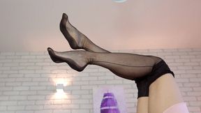 Amber And Weronika - Black RHT Stockings - UHD 3840x2160 - 4K