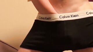 Cute youngster Kieren Andrews strips and strokes cock solo