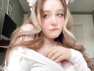 Cute eighteen yo cat angel try her 1ST ANAL play! Cream from her snatch