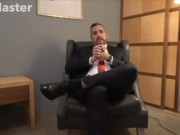Suited Boss reminds employees why they must be locked in chastity PREVIEW