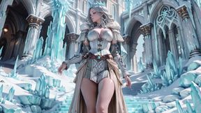 Silver-haired Ice Queen! Kneeling in the Frozen Castle, Her Cold Armor Hides so Many Secrets.