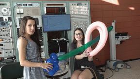 Anastasia and Freya Blow and Twist Some Entertainer Balloons (MP4 - 720p)