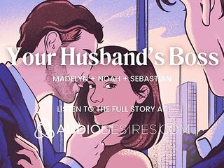 Boss Fiucks Employee’s Wife Whilst That guy's Watching – MFM Voyeur, Fingering & Sex at Work - Porn Erotic Audio Story for Babes
