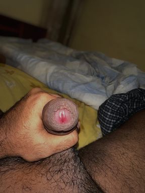 Tiny cock cumshot
