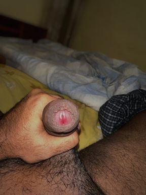 Tiny cock cumshot