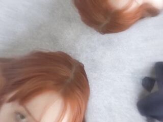 cute ginger gives oral job