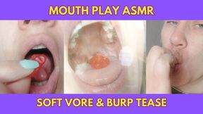 Mouth Play ASMR Soft Vore & Burp Tease