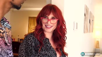 Scotty P Fucks Amber Dawn's Curvy Redhead Ass in Interracial XXX