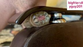 guy moaning and fucking fleshlight until shaking orgasm with huge cumshot gay hardcore
