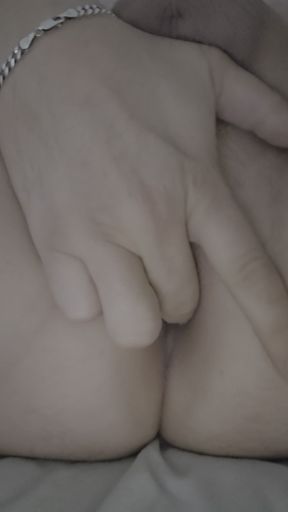 Satisfying myself. Fingers in her pussy. I love it