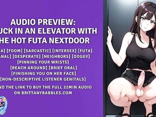 Audio Preview: Stuck In An Elevator With The Sexy Futanari Nextdoor