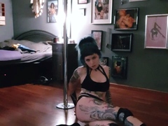 Amateur striptease and Solo masturbation