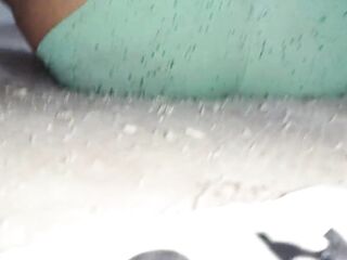 DAMN, the size of the merry doxy's hips, that babe masturbates throughout her shorts until that babe ejaculates