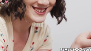 Three's A Charm! - Threesome With Transgender Girl Fucks Her Boyfriend And His Friend