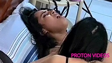 Fucking the two easter bunnies in a great bareback threesome with