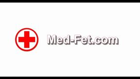 Vaginal stretching with large dildos and electrics in the Medfet suite