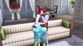 Vampiress was thirsty and ended up sucking a colored boy's cock - Sexual Hot Animations