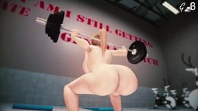 Samus Aran Working Out (Nude Version)