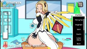 Mercy [Overwatch] Full Scene Creampie Compliation Moaning Orgasms - Hole House Game [Rule 34, Hentai, Cartoon]
